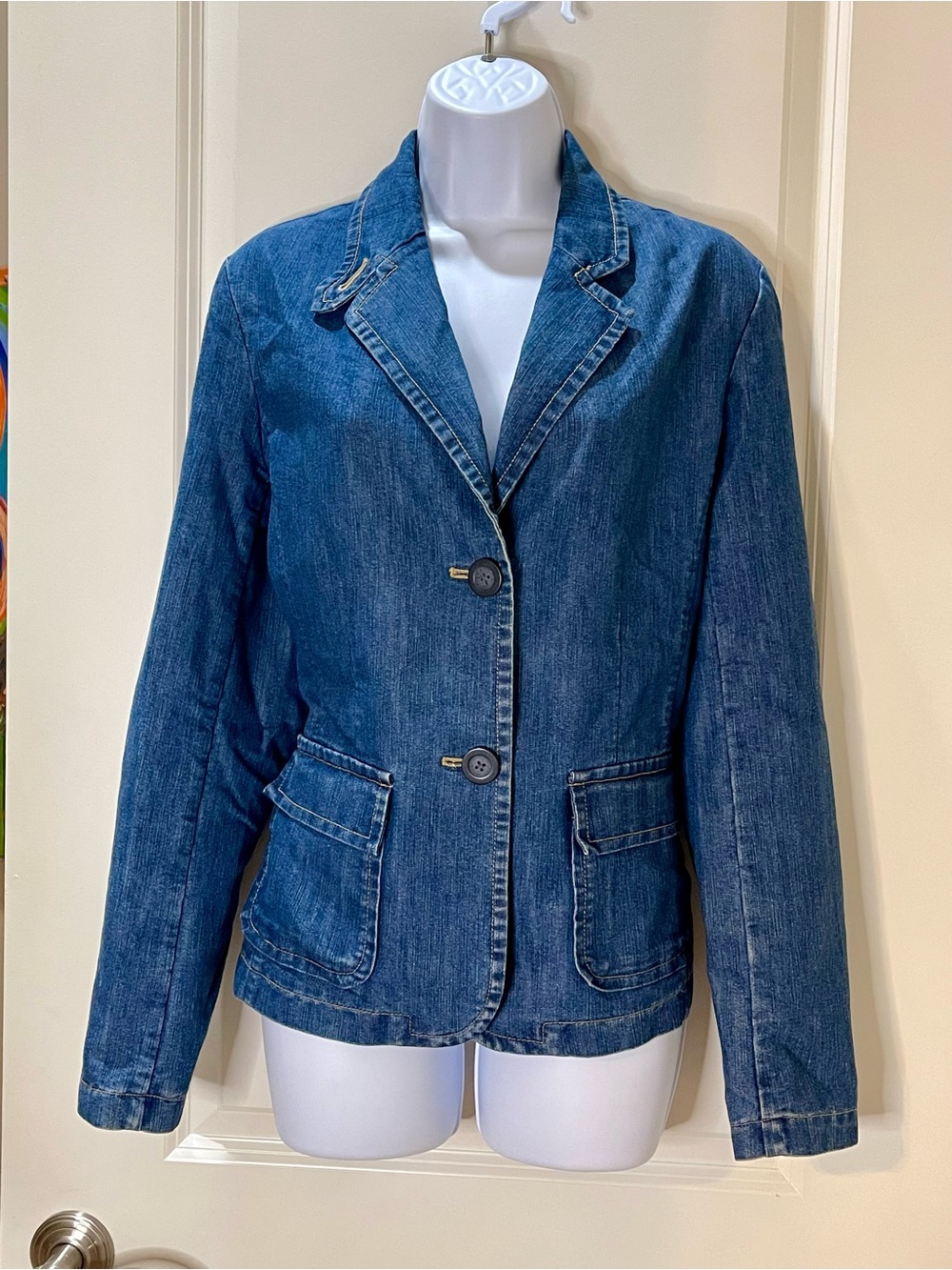 Cherokee Vintage 90’s Denim Jacket Blazer with Pockets Size M